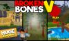 The featured image for our Broken Bones 5 codes guide, featuring three different screenshots of the different biomes of the game; forest, desert, and swamp.