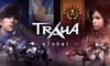 The featured image for our Traha Global tier list, featuring two factions acing off against each other. The factions are coloured red vs blue.