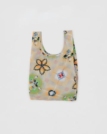 colorful baby baggu with large 'jeweled' print