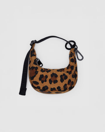 dark leopard mini crescent bag charm