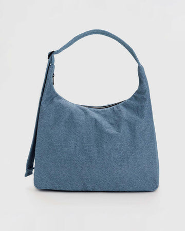 digital denim nylon shoulder bag