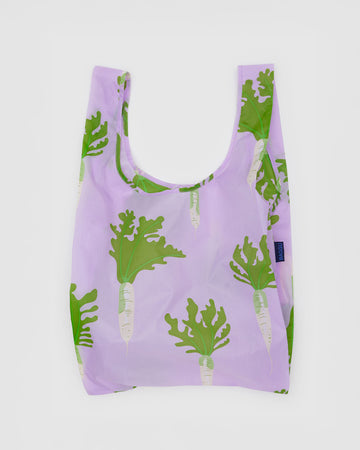 dusty pink standard baggu with daikon print