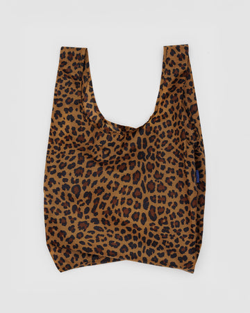 dark brown leopard print standard baggu
