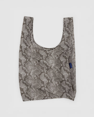 grey snakeskin print standard baggu