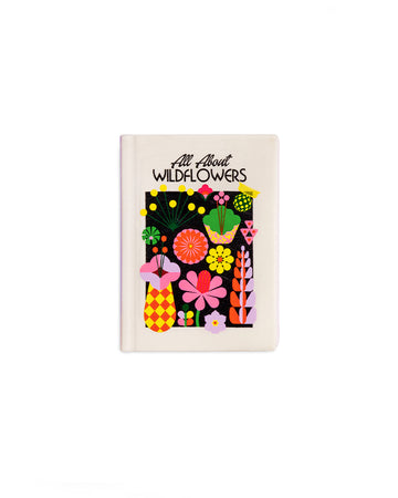 de-stress ball shaped like a book about wildflowers