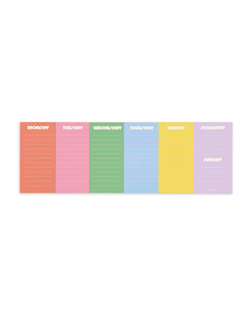 multicolor week to week desktop notepad