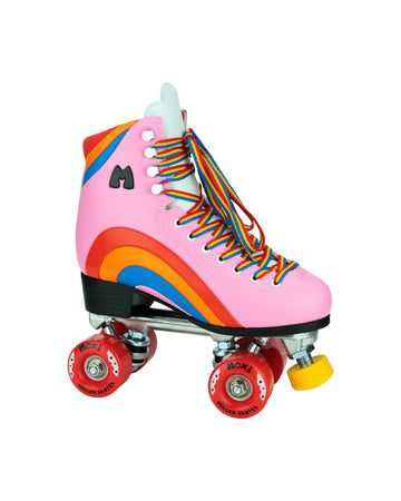 pink rainbow roller skates